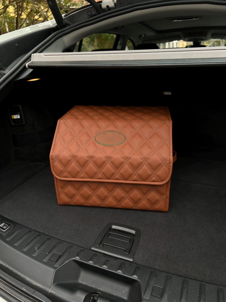 Custom Leather Car Trunk Organizer