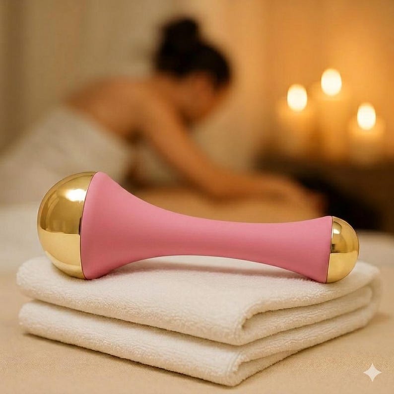 Ayurvedic Kansa Wand: Ayurvedic Face, Foot & Body Massager with Teak Handle