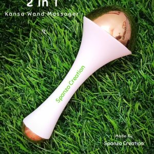 Ayurvedic Kansa Wand: Ayurvedic Face, Foot & Body Massager with Teak Handle