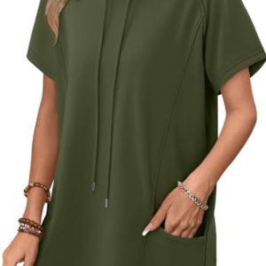 Short Sleeve Hoodie Tunic