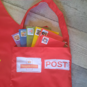 Pretend Play, Children's Postman Apron: Role Play Costume with Post Bag & Letters