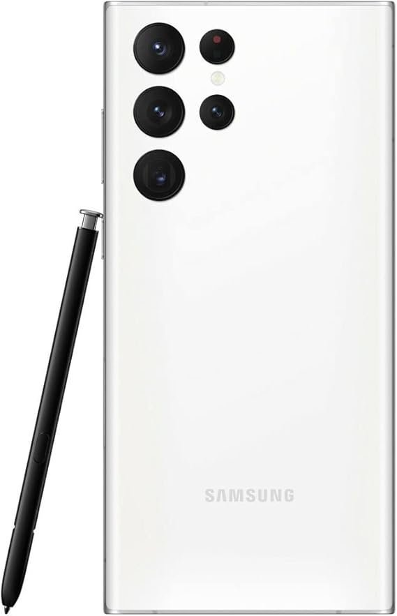 SAMSUNG Galaxy S22 Ultra 5G, US Version, 512GB, Phantom White - Unlocked (Renewed)