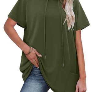 Short Sleeve Hoodie Tunic
