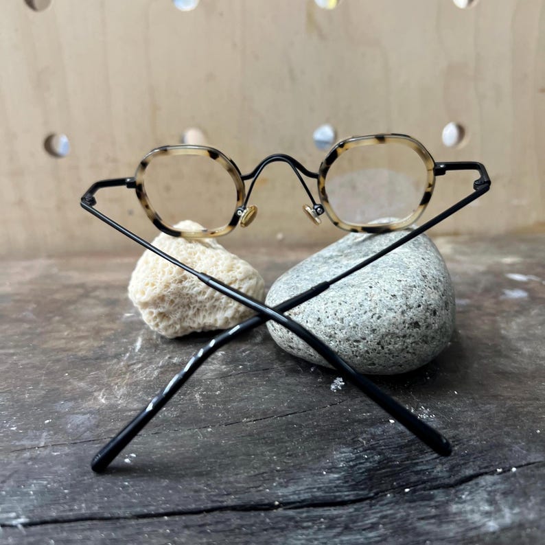 Tortoise Hexagonal Steampunk Glasses: Unisex Optical Frame