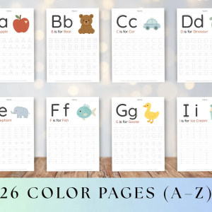 Alphabet Tracing Workbook | 120 Pages Printable ABC Worksheets | Preschool, Pre-K