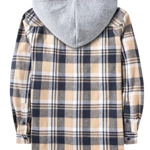 Plaid Hooded Shirt Jacket