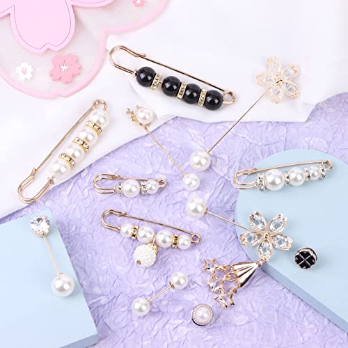 Pearl Scarf Brooch Pin Set