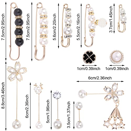 Pearl Scarf Brooch Pin Set