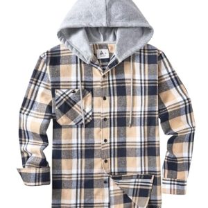 Plaid Hooded Shirt Jacket