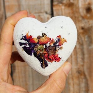 3 Jumbo Heart Bath Bombs in Kraft Box | Handmade Romantic Spa Gift | Luxurious Aromatherapy