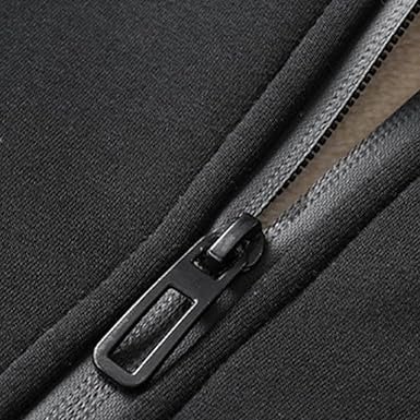 Winter Long Sleeves Sports Suits Men Thickened Sweatshirt Jacket Casual Stand-up Collar Sportswear
