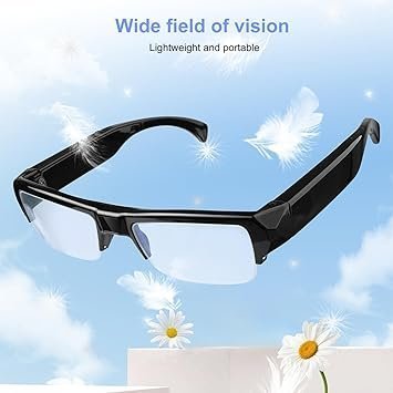 Glasses with 1080P HD Wearable Glasses，Portable Outdoor Sports Camera Eye Glasses for Biking,Hunting, Hiking Shooting Included 32G TF Card