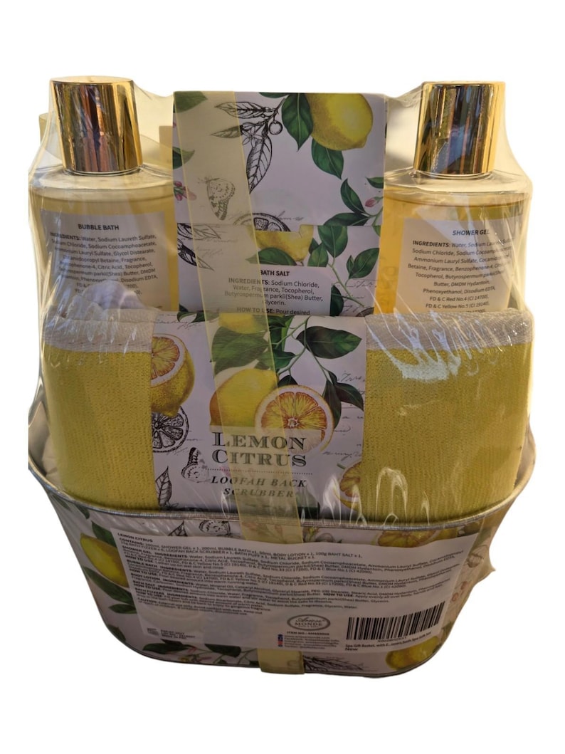 Ariose Monde Lemon Citrus Bubble Bath, Bath Fizzers, Salts, Shower Gel New