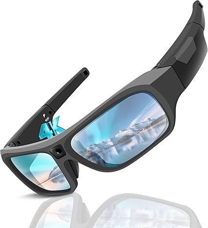2025 Upgrade Camera Glasses 4K, Smart Glasses Camera for Men Women, Smart Sunglasses with UV400 Protection, Video Glasses for Outdoor Activities, Hiking, Cycling, Riding, Climbing, Driving