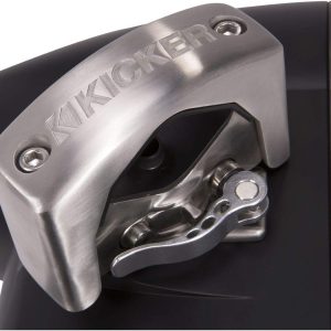 Kicker 45KMTDC65 Marine Tower Speakers with Swivel Clamps & 45KM654L Speakers Charcoal Grills with Black Enclosures