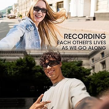 Li&Lu Sport Camera with WiFi, Camera Sunglasses for Outdoor Sports Supports iOS&Android (64GB TF Card Included)