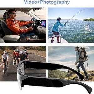 Glasses with 1080P HD Wearable Glasses，Portable Outdoor Sports Camera Eye Glasses for Biking,Hunting, Hiking Shooting Included 32G TF Card