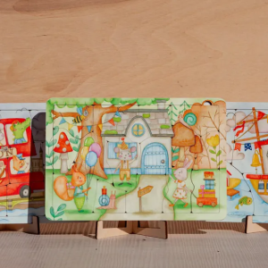 Emotional Learning Puzzle Set for Kids 3+, Montessori Daily Life Toy, Mouse Story Puzzles