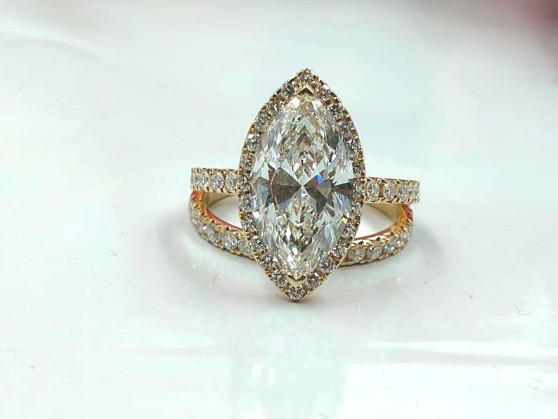 Marquise-Cut Lab Grown Diamond Ring