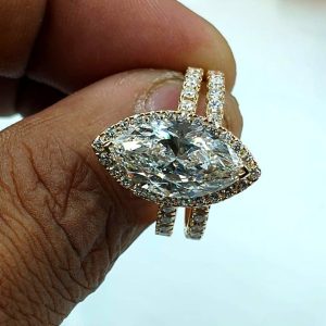 Marquise-Cut Lab Grown Diamond Ring