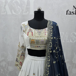 Wedding Wear White Lehenga Choli