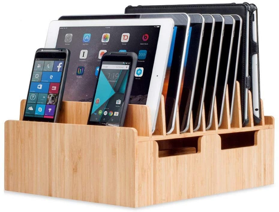 Ten-Port Bamboo Charging Station