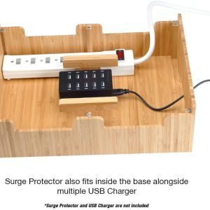 Ten-Port Bamboo Charging Station