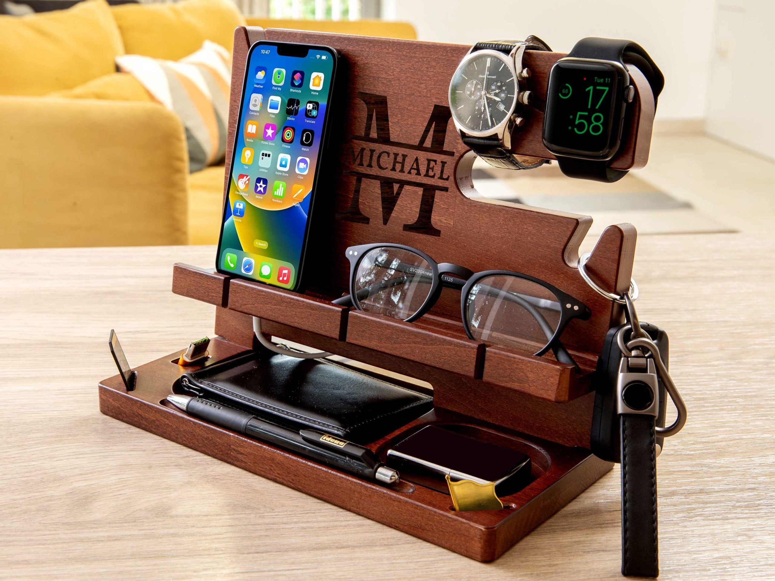 Wooden Device Docking Station