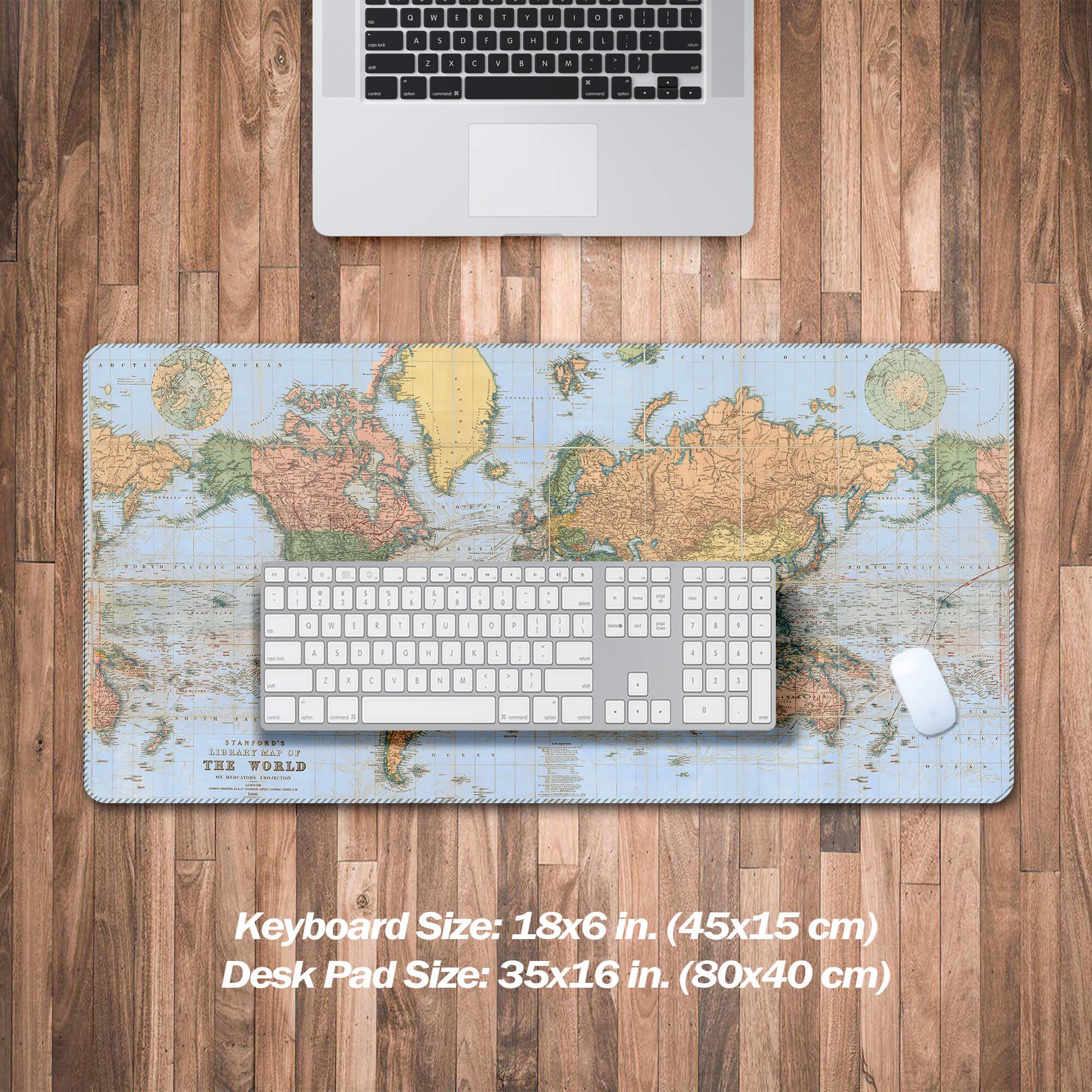 World Map Desk Mat