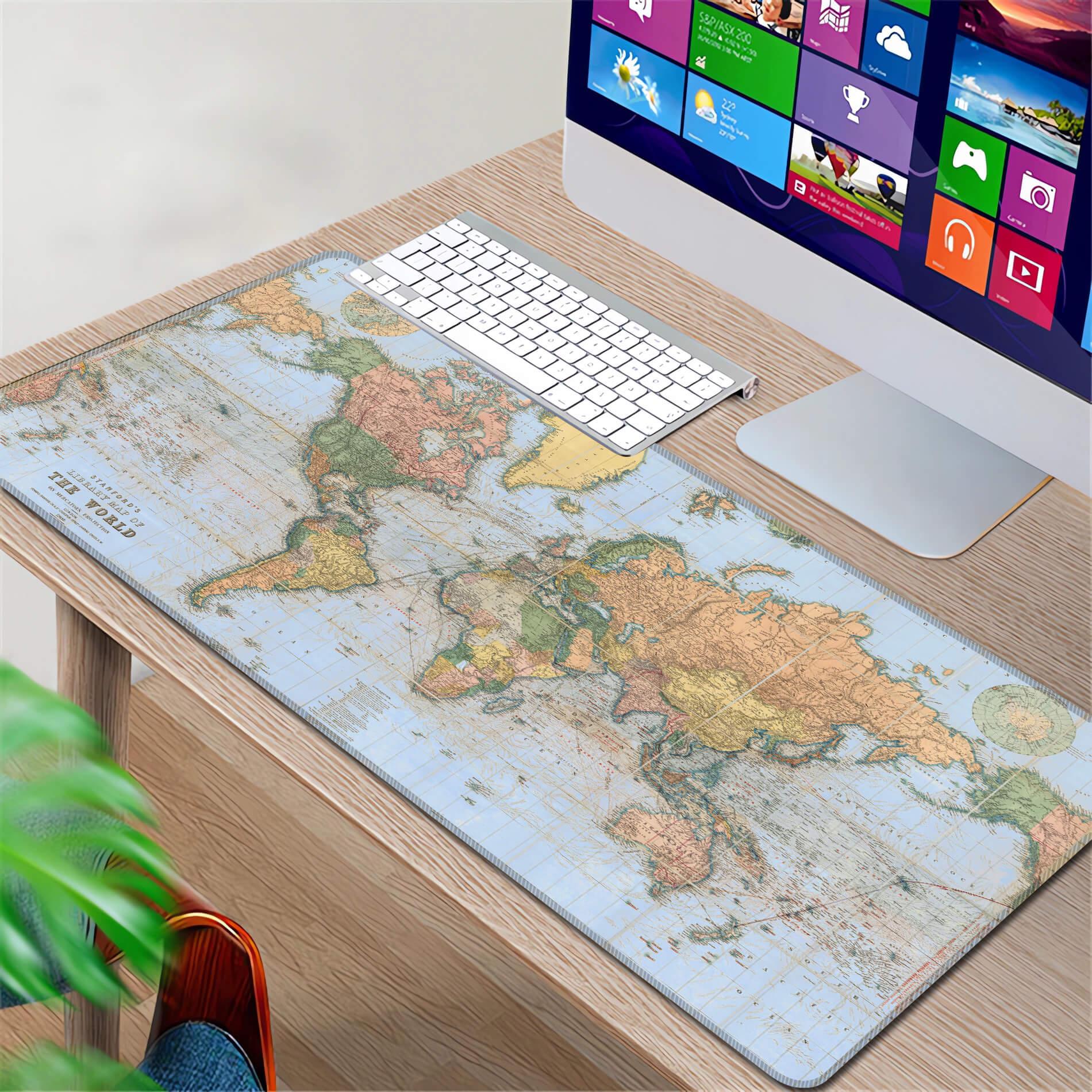 World Map Desk Mat