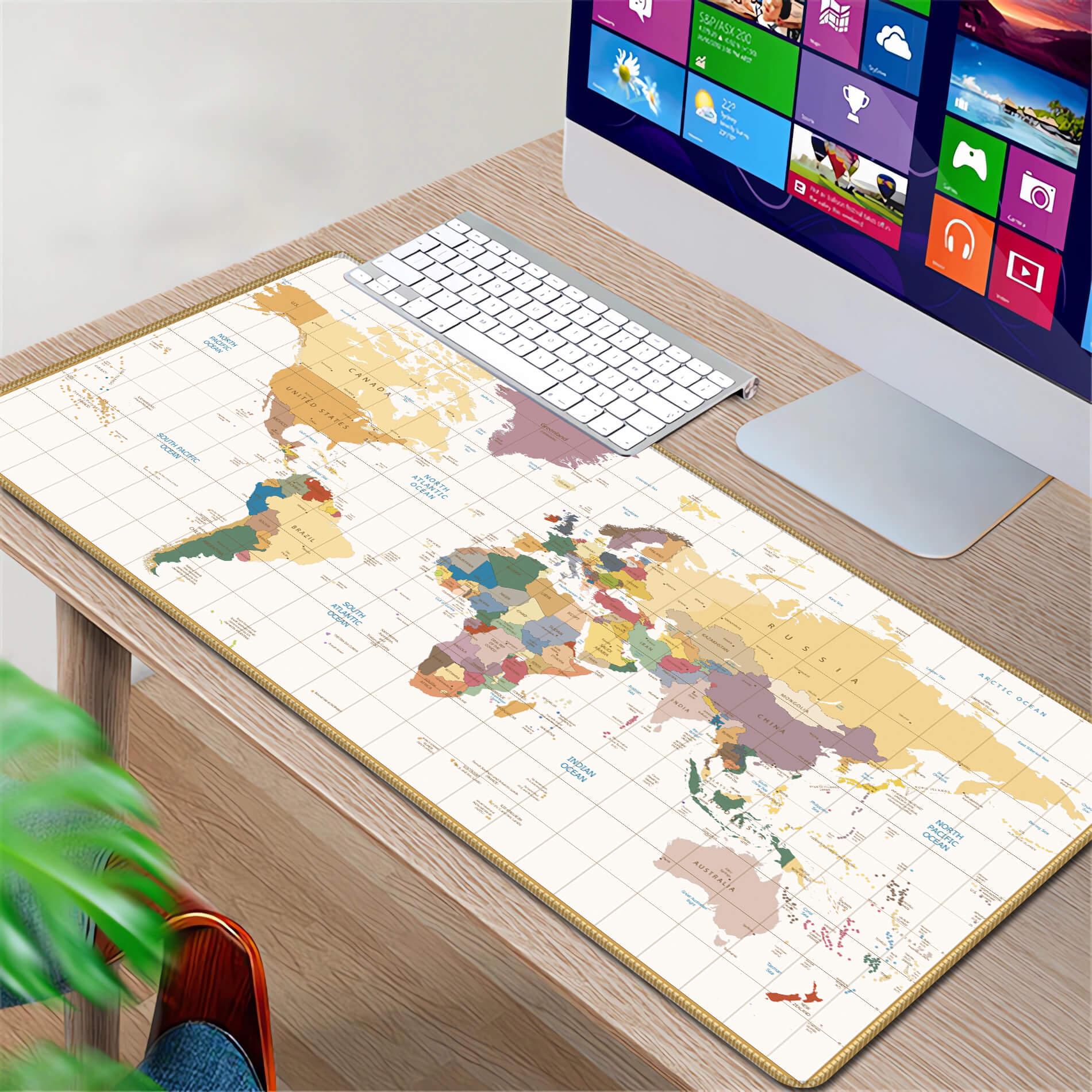 World Map Desk Mat