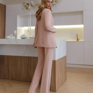 Beige 3-Piece Pantsuit